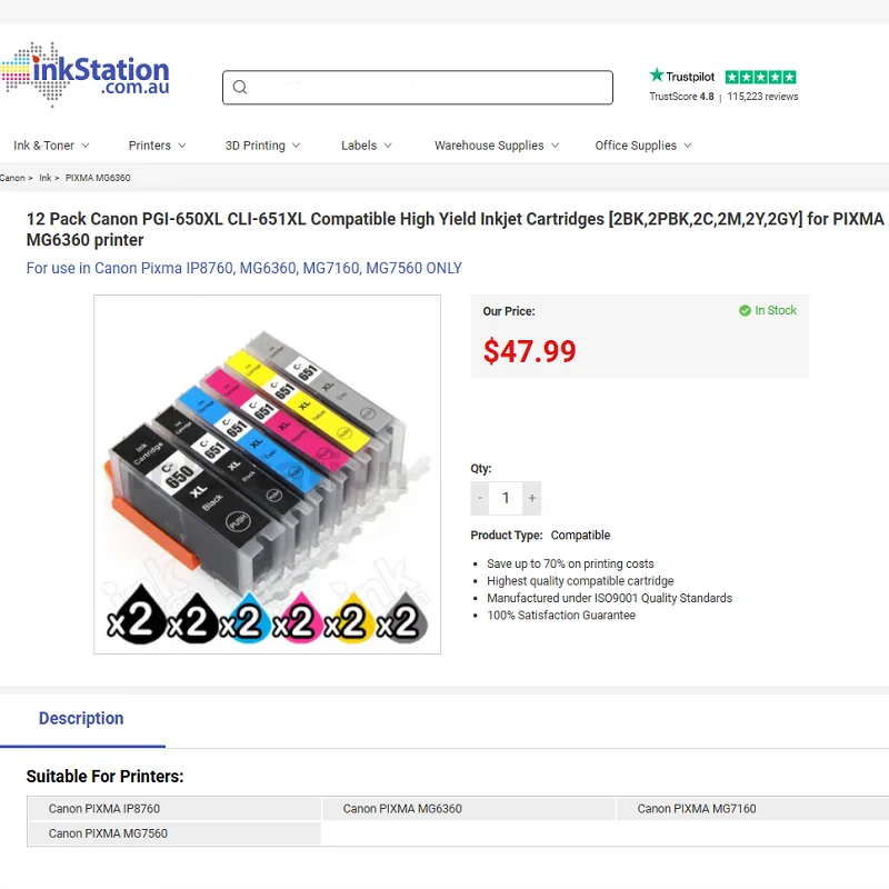 12-Pack Canon Pixma Ink Cartridge Sets – Unopened & Unused Printer INK — photo 5