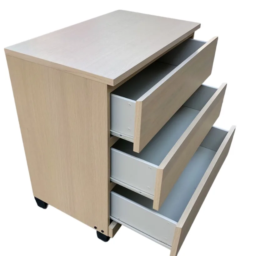 White Oak Chest of Drawers on Black Tapered Legs — photo 3