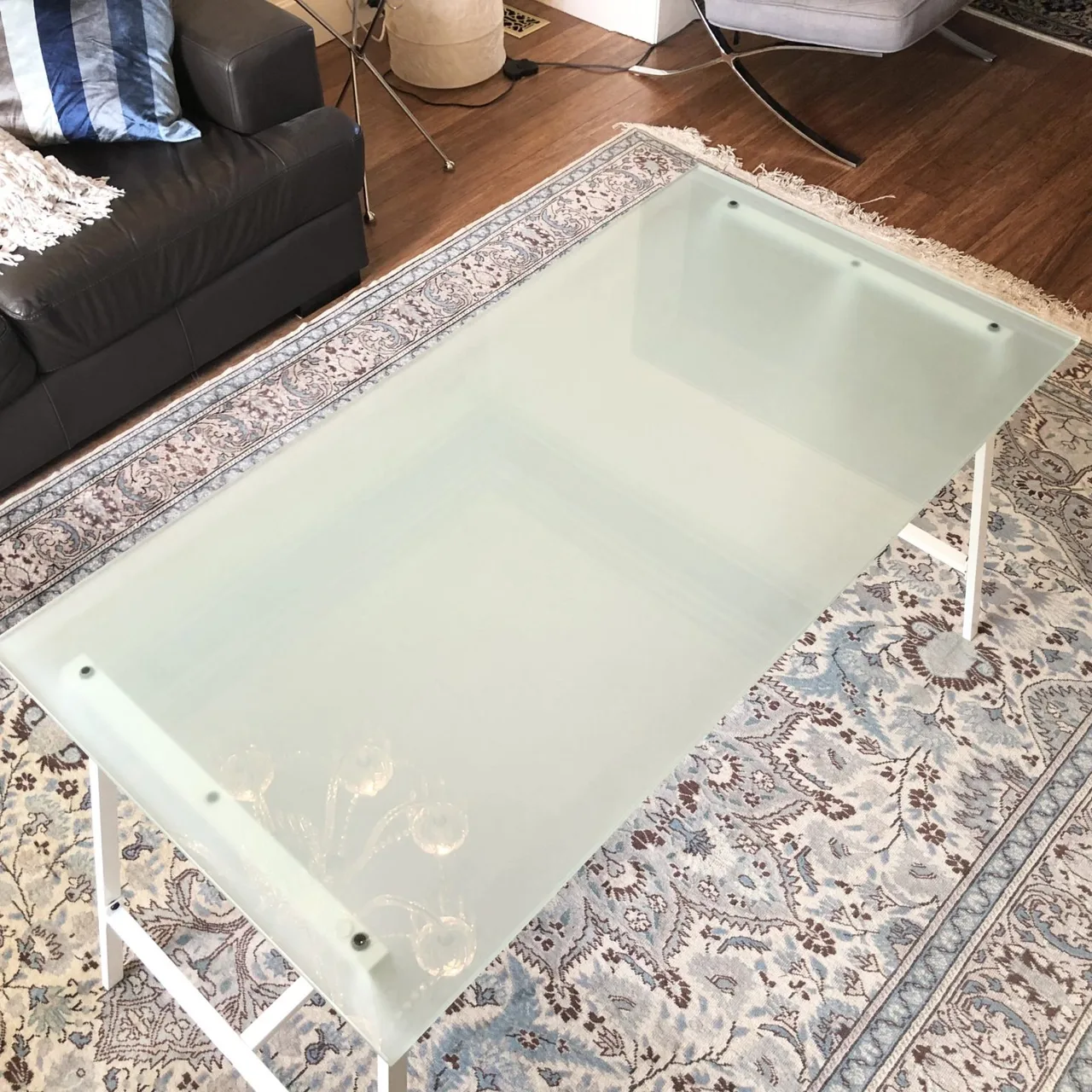 Heavy Tempered Opaque Glass Table — Dining, Work, or Gaming — photo 5