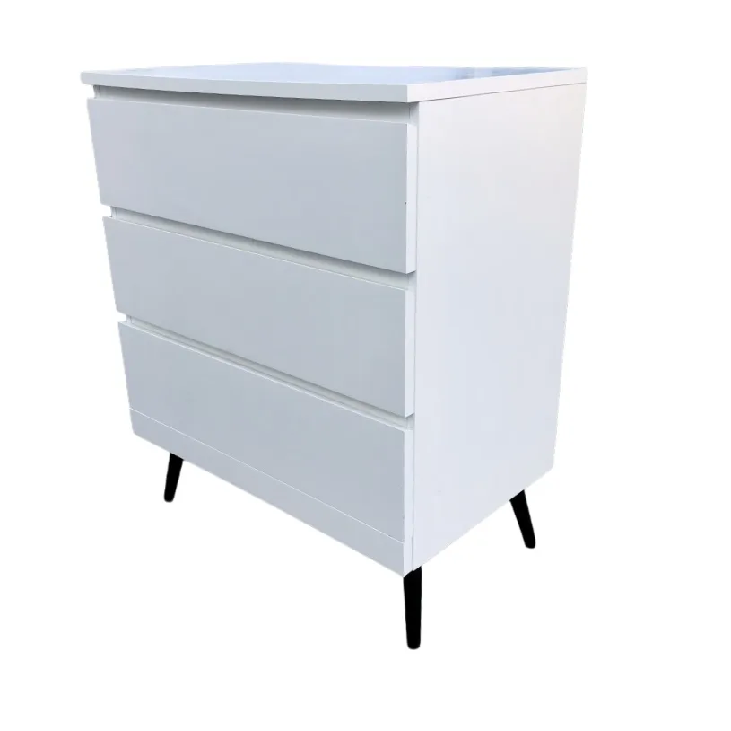MCM-style Black Tapered Steel Leg Chest of Drawers — photo 4