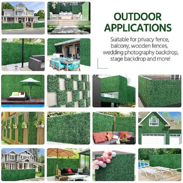 Seto of 60 Premium Synthetic Boxwood Panels