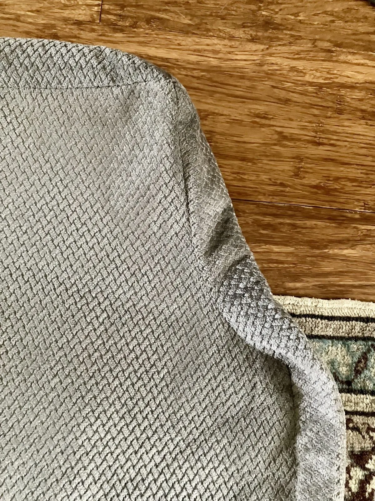Luxurious Silver Velour Bedhead Slip Cover — photo 4