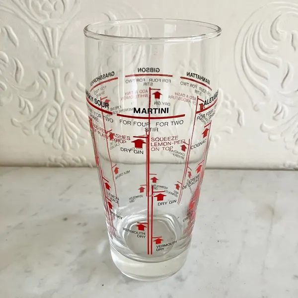Vintage Cocktail Mixing Glass (no lid)