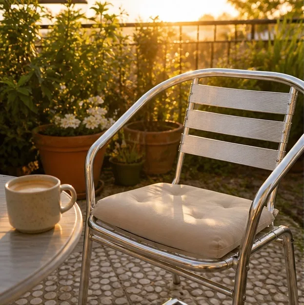 Aluminum Outdoor Chair & Soft Cushion — photo 5