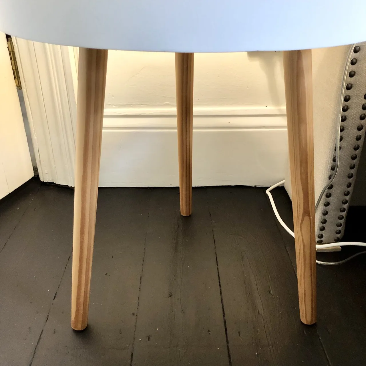 White Scandinavian-style Side Table — photo 5
