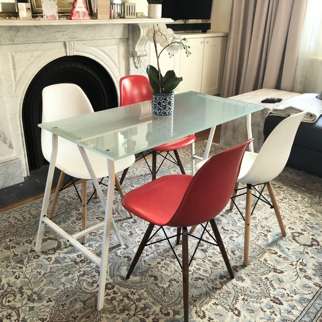 Heavy Tempered Opaque Glass Table — Dining, Work, or Gaming — photo 2