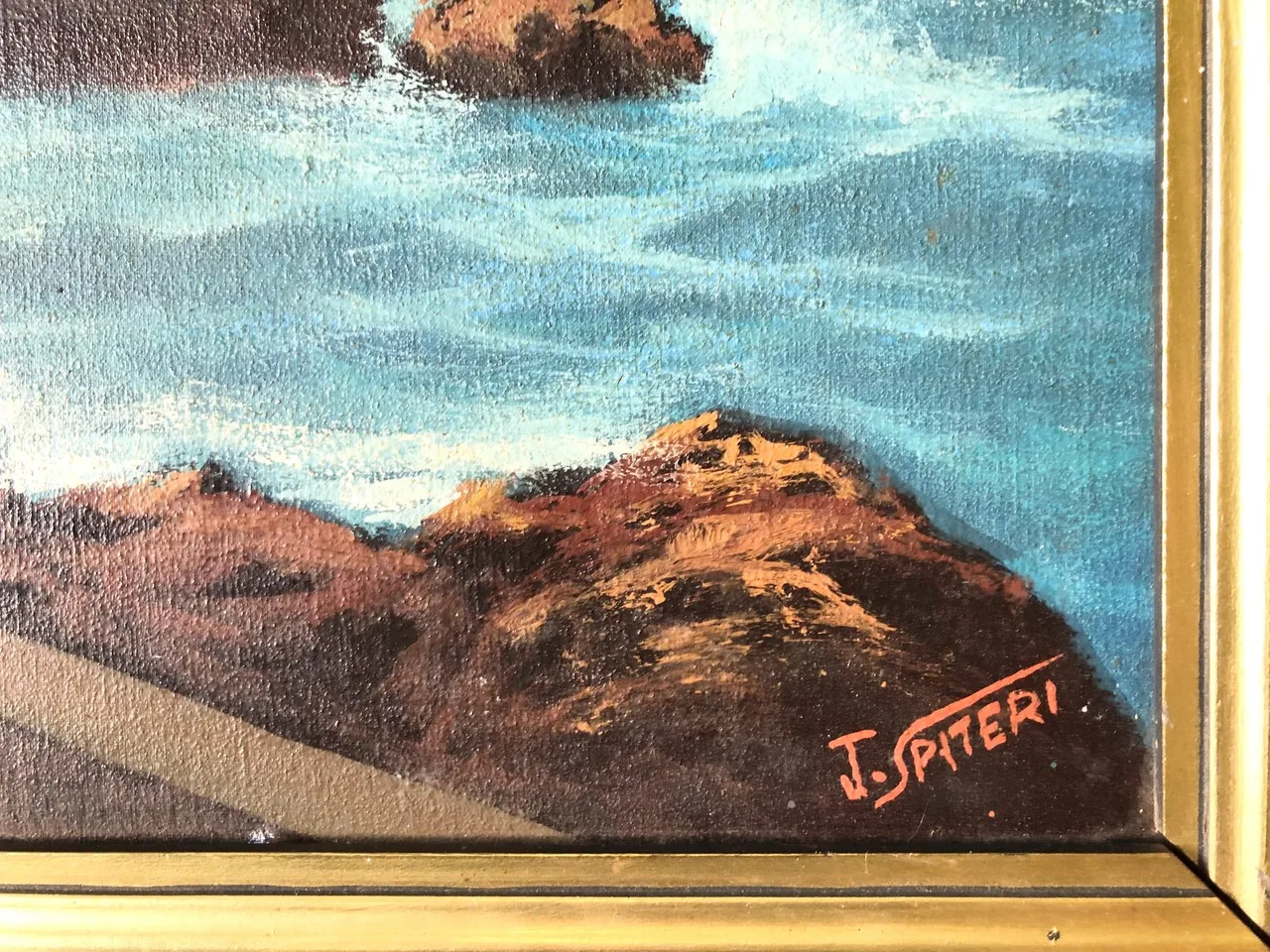 Large-scale Original Artwork by J. Spiteri, titled Fishing Boats — photo 2
