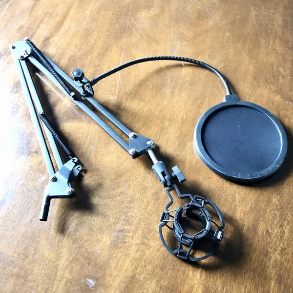 Adjustable Microphone Suspension Boom Arm Stand + Pop Filter