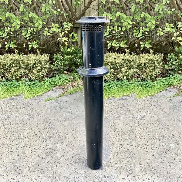 used Black double tube Vertical Flue Pipe with Terminal
