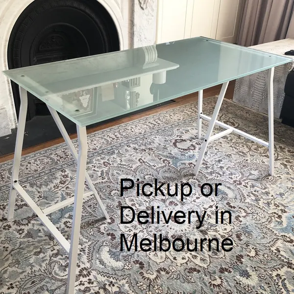 Heavy Tempered Opaque Glass Table — Dining, Work, or Gaming
