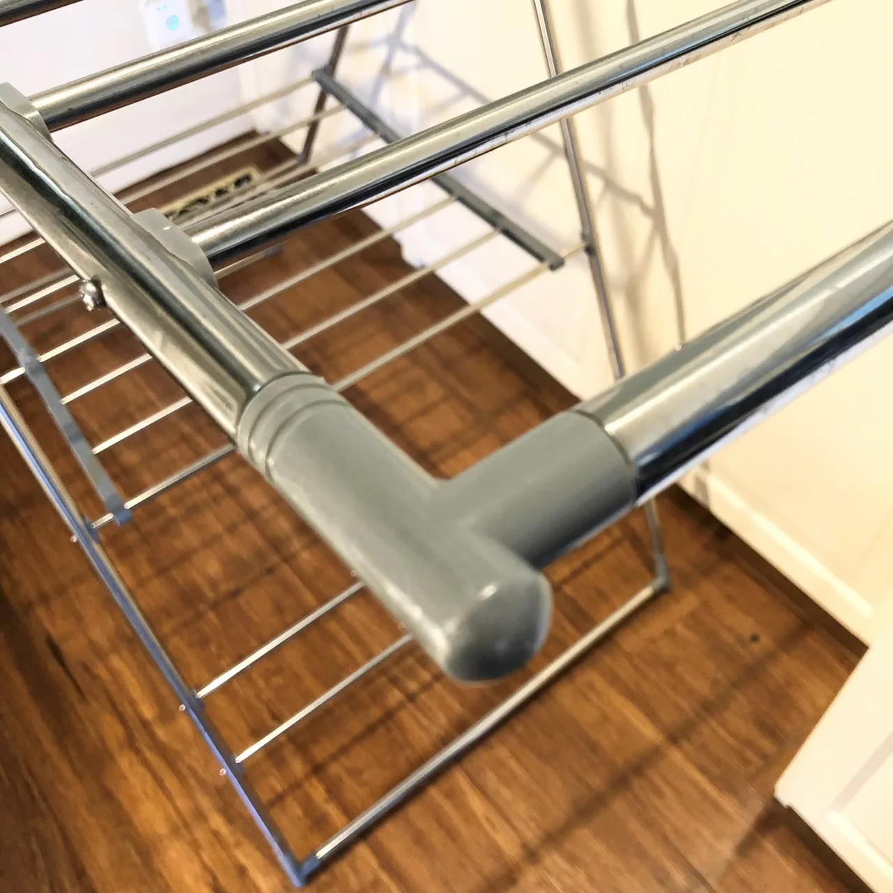 A-frame Folding Used Stainless Steel Rail Clothes Drying Rack — photo 3