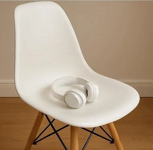 One White James Wood Chair Chrome Edition — photo 8