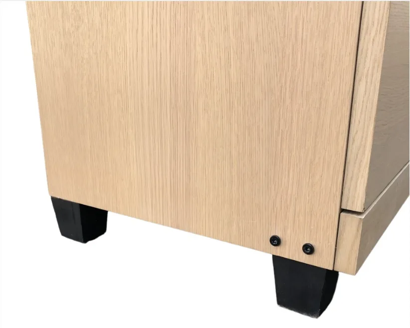 White Oak Chest of Drawers on Black Tapered Legs — photo 2