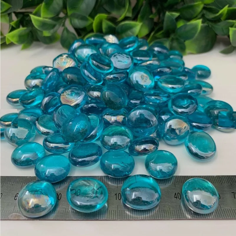 800g Blue Glass Decorative Vase Filler Beads – Coastal / Hamptons Home — photo 2