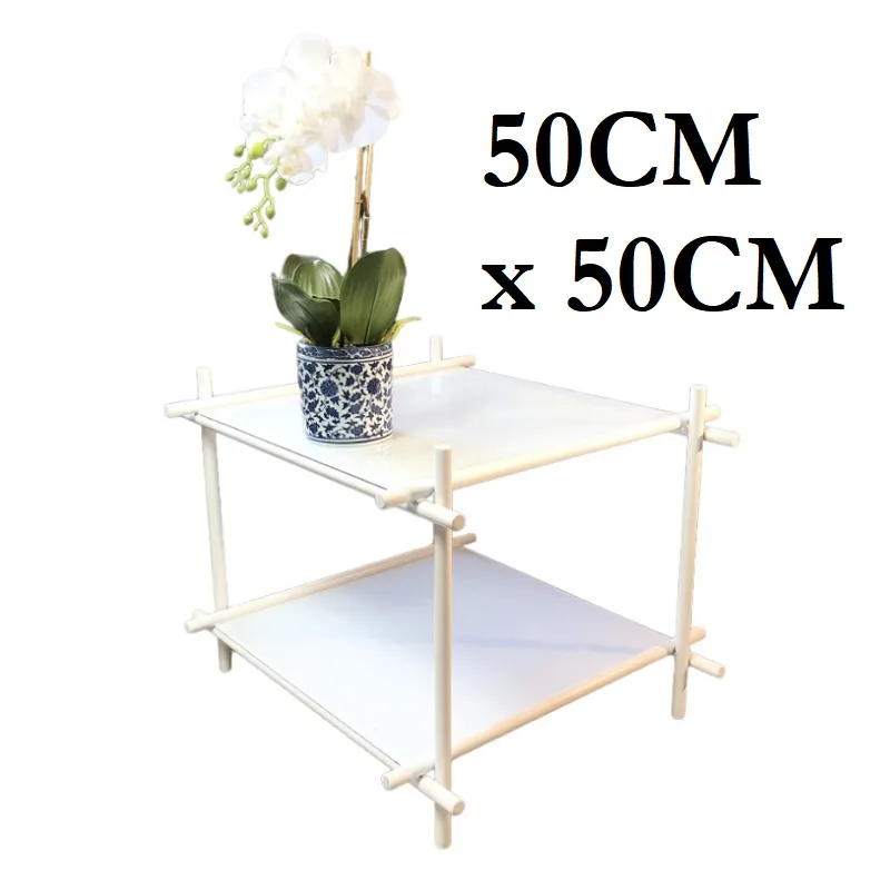 White Glass & Steel Stick Coffee Table – Designer Style — photo 4
