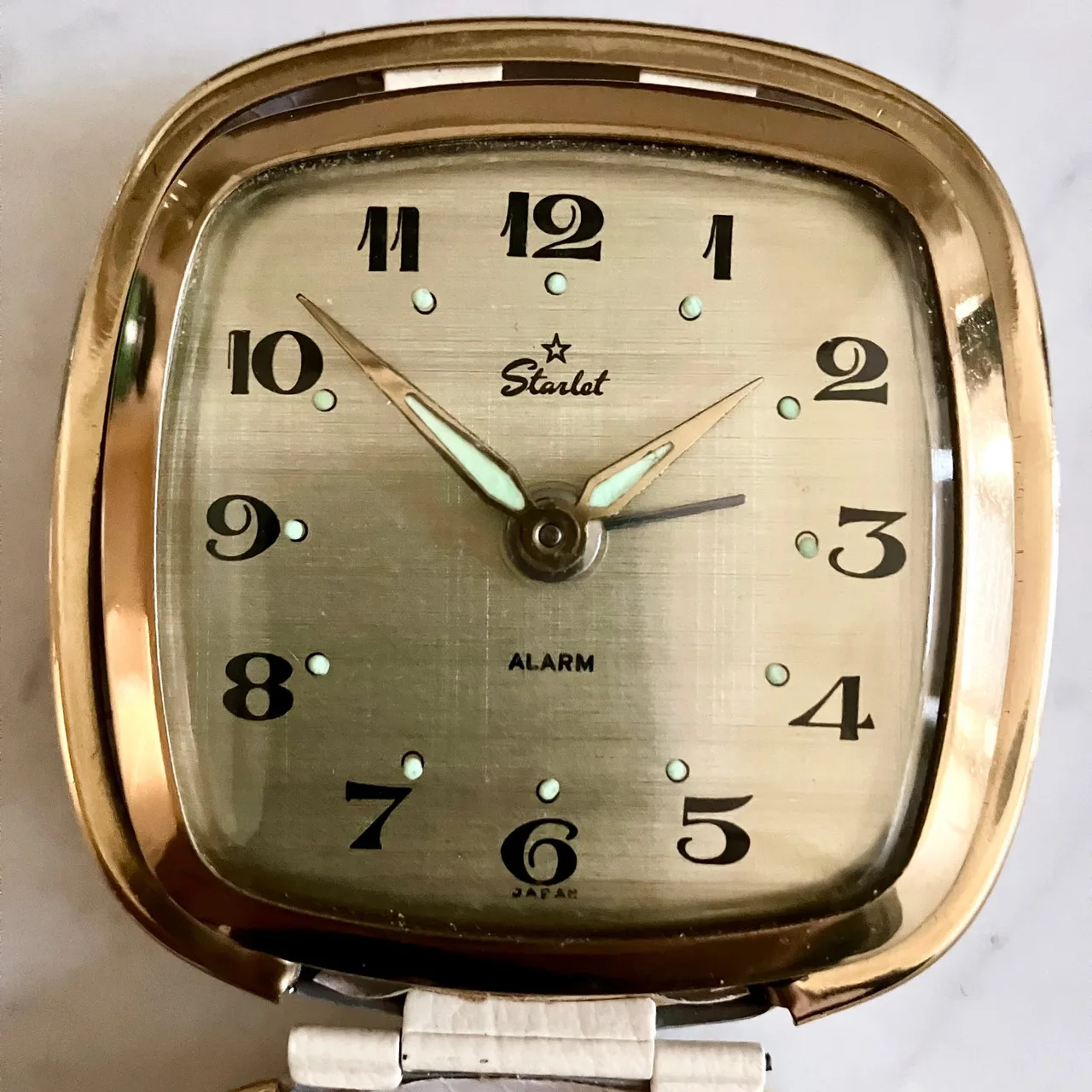Vintage Manual Windup Folding Travel Alarm Clock Glow In The Dark — photo 7