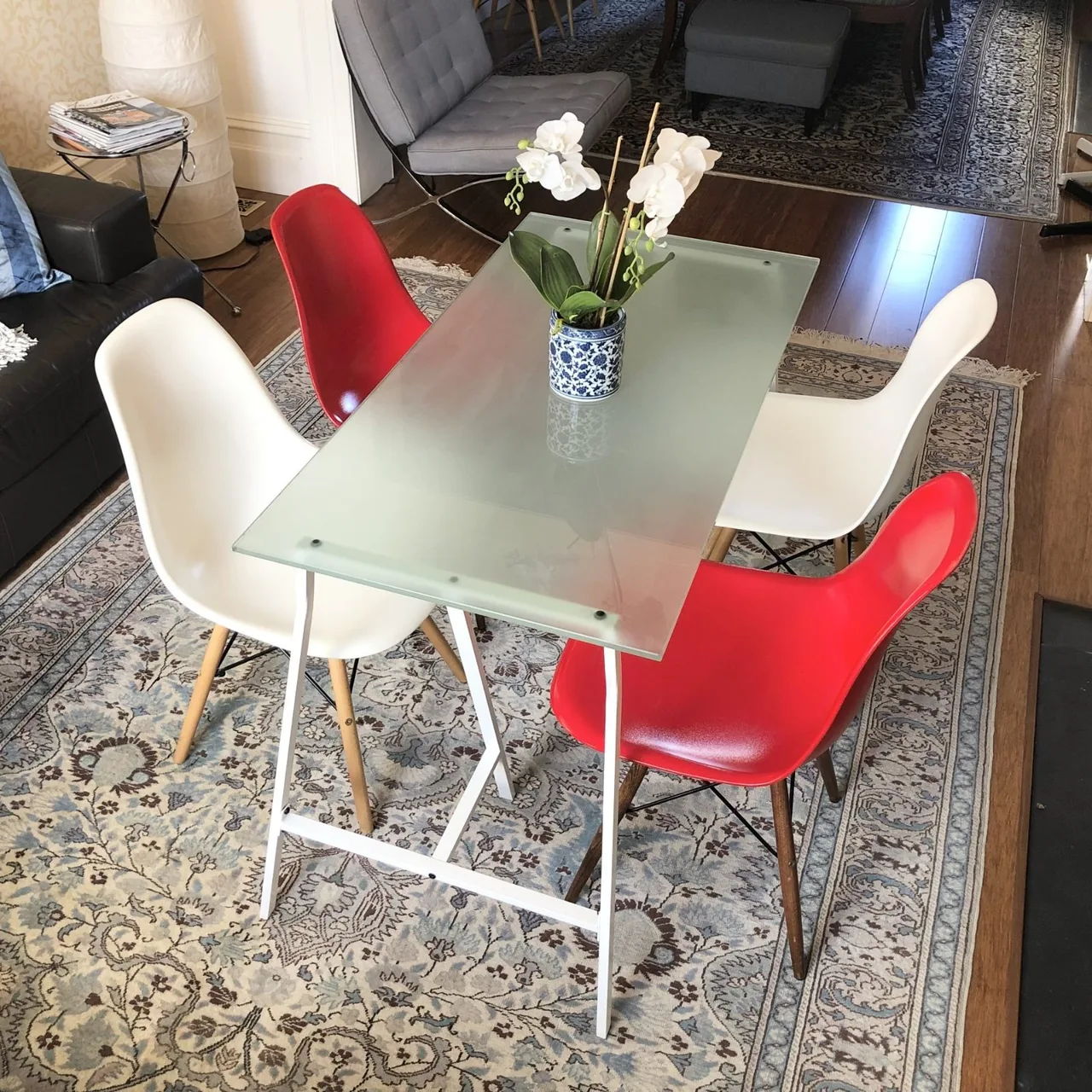 Heavy Tempered Opaque Glass Table — Dining, Work, or Gaming — photo 4