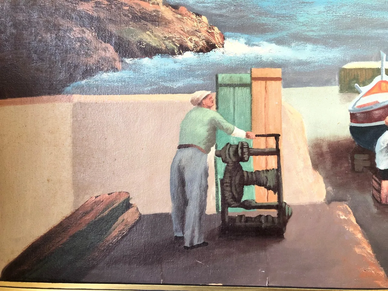 Large-scale Original Artwork by J. Spiteri, titled Fishing Boats — photo 5