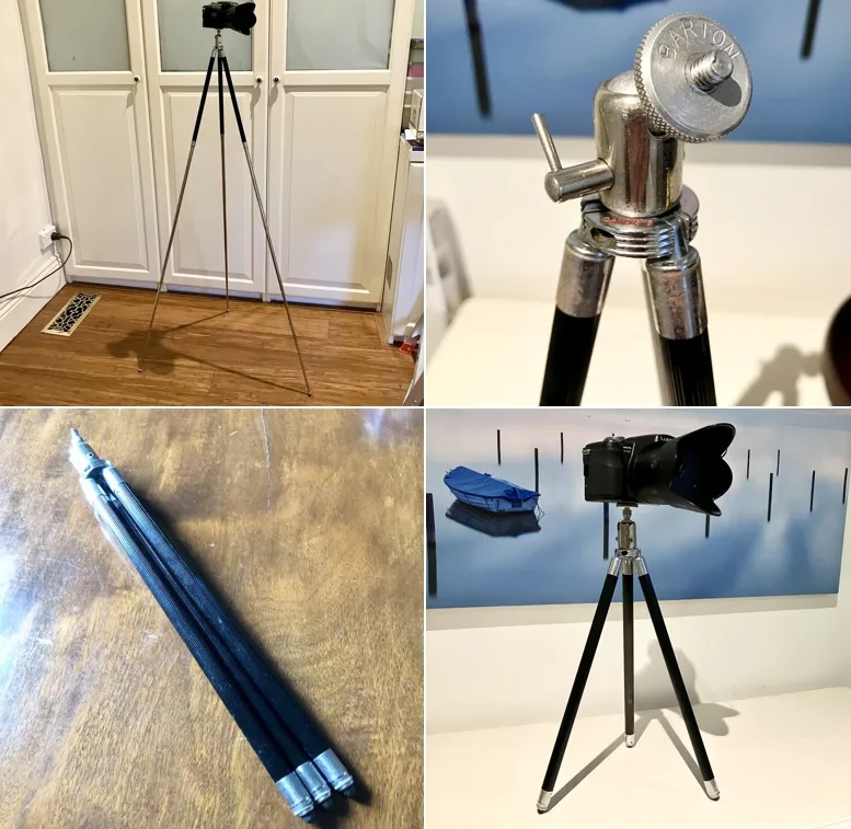 Vintage Barton Swivel Head Extendable Telespoic Tripod Camera Stand — photo 5