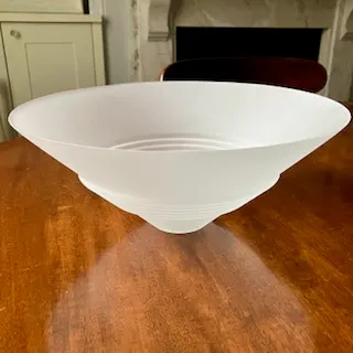 crack-free Cone Shaped Milky Glass Lamp Shade 29cm diameter