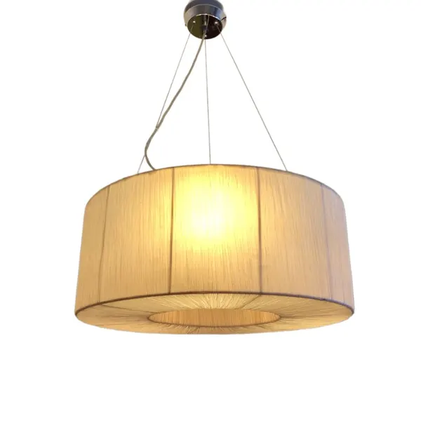60CM Chiffon Fabric 3 Light Chandelier Ceiling Drum Pendant