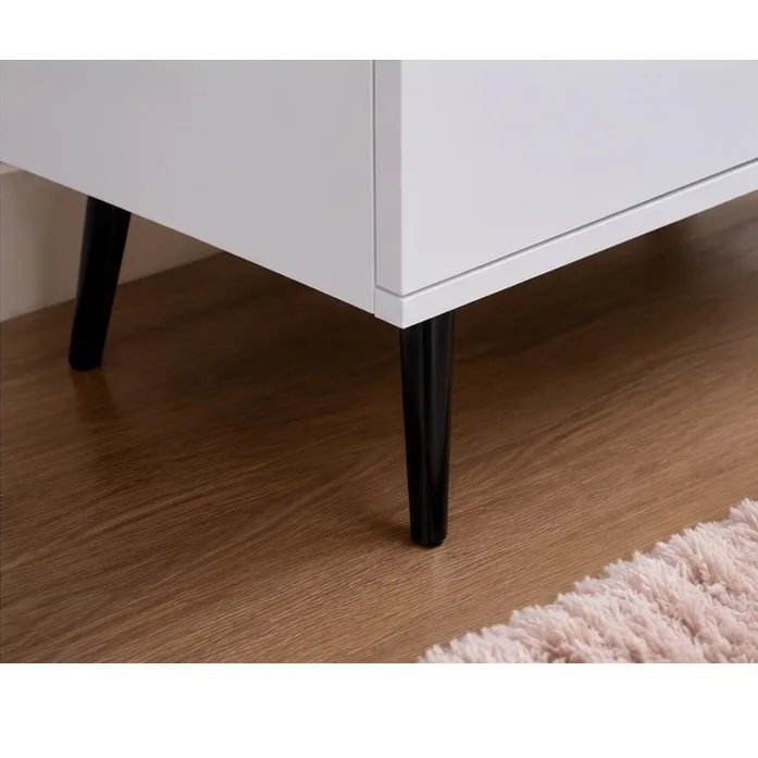 MCM-style Black Tapered Steel Leg Chest of Drawers — photo 3