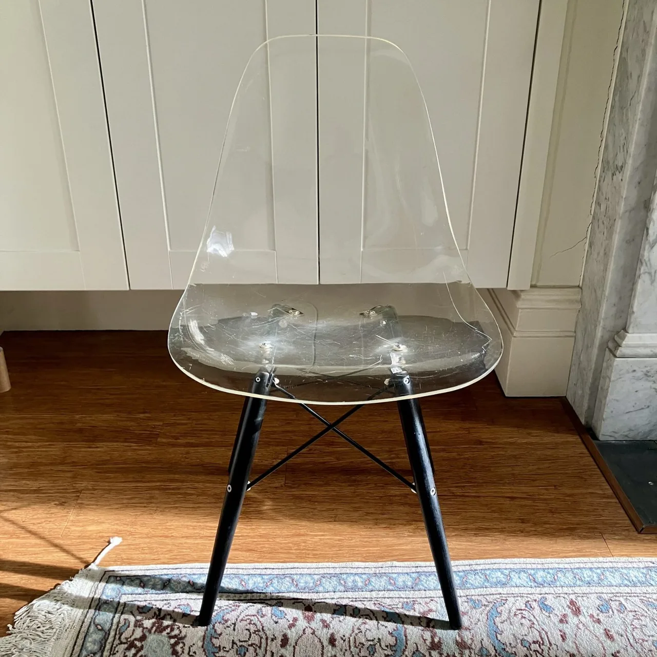 One Replica Eames-style DSW Eiffel Chair Transparent Polycarbonate & Cushion — photo 5