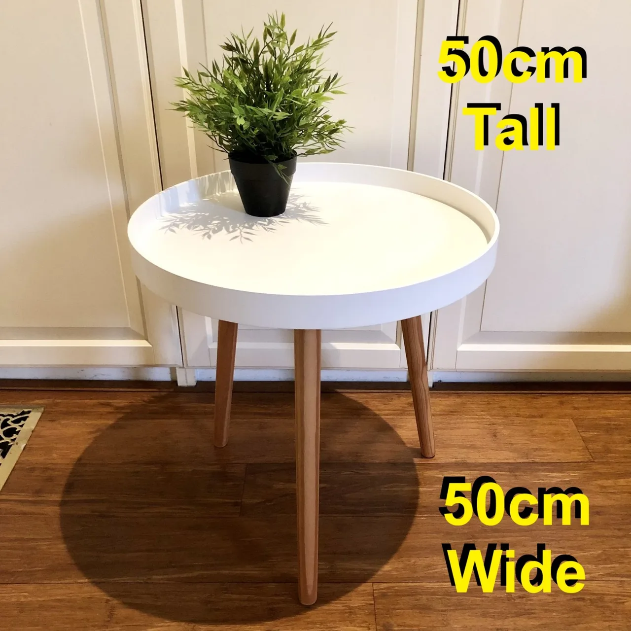 White Scandinavian-style Side Table — photo 3