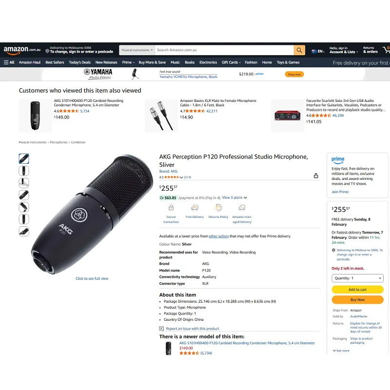 AKG Perception 120 USB Recording Microphone — photo 6