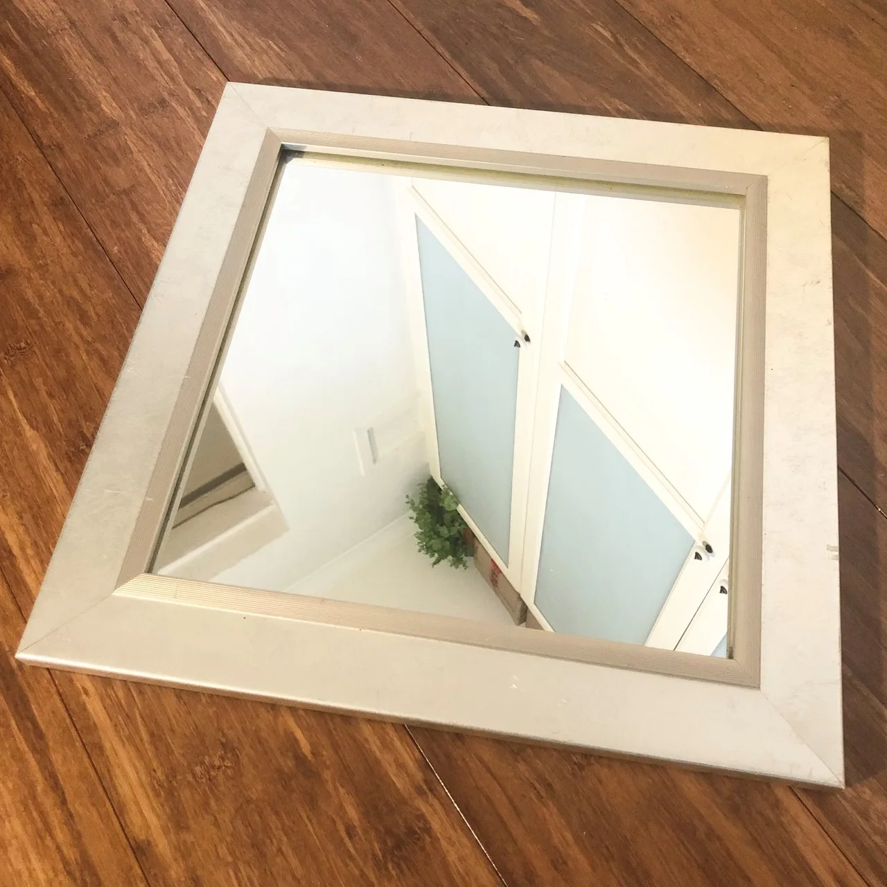 Elegant Silver-Tone Wall Mirror – 39cm x 39cm — photo 3
