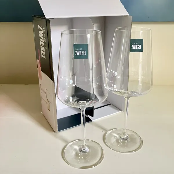 Two Schott Zwiesel Passionata White Wine Crystal Glasses
