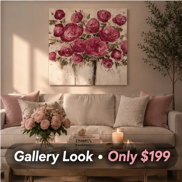 Pink Peonies Oil Painting