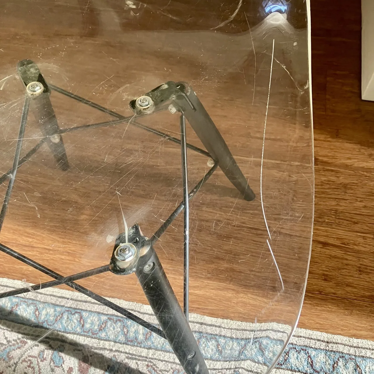 One Replica Eames-style DSW Eiffel Chair Transparent Polycarbonate & Cushion — photo 10