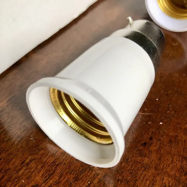 B22 to E27 Light Bulb Adaptor Converter Base Lamp Holder Light Bulb