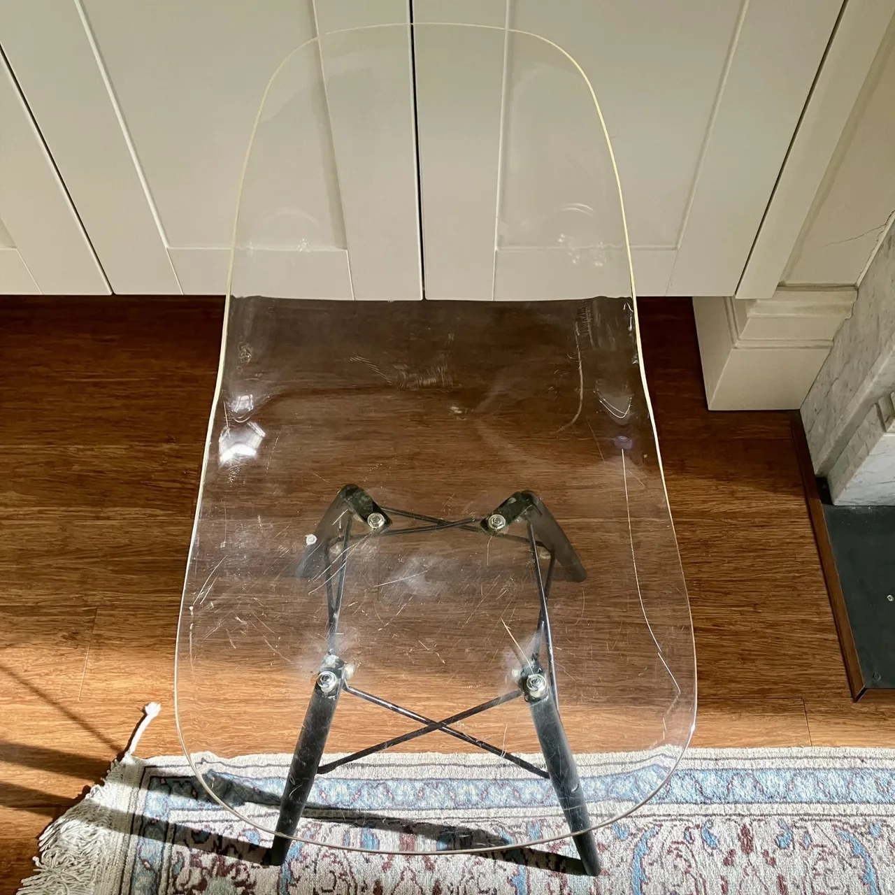 One Replica Eames-style DSW Eiffel Chair Transparent Polycarbonate & Cushion — photo 9