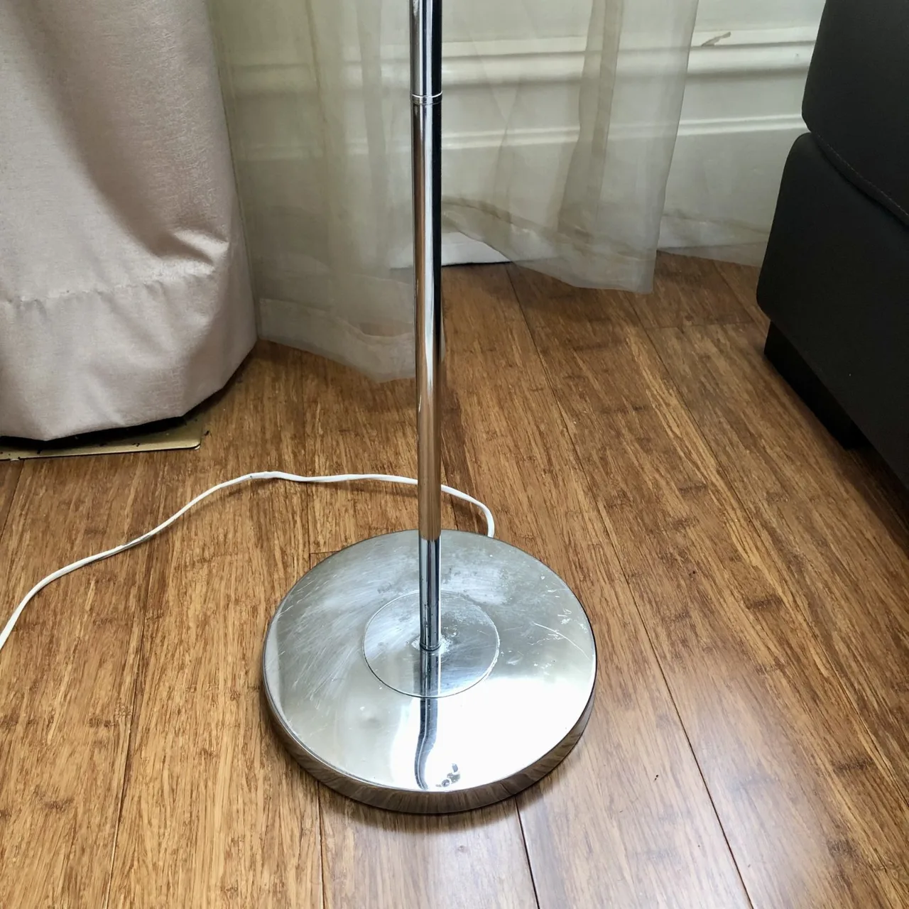 Clean working secondhand Modern-style Chrome LED Gooseneck Floor Lamp — photo 2