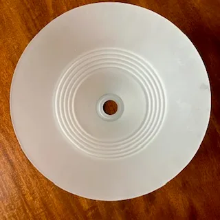 crack-free Cone Shaped Milky Glass Lamp Shade 29cm diameter — photo 2