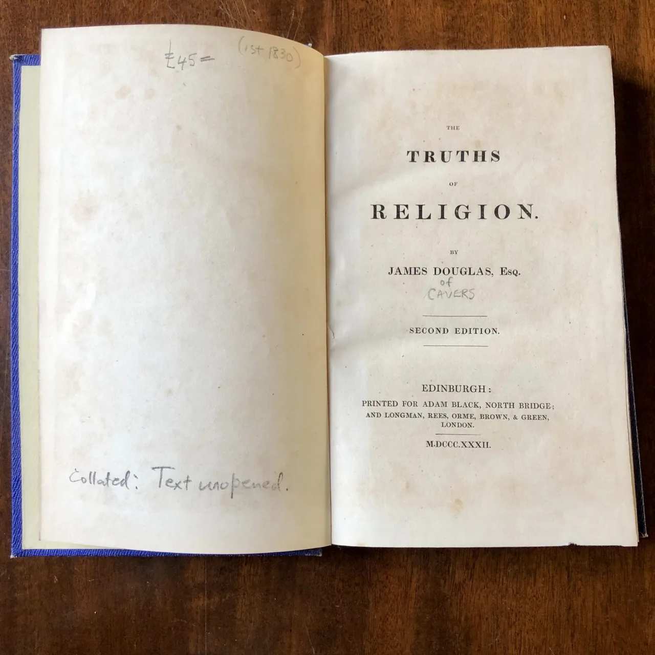 RARE Second Edition 1832 Book Truths of Religion — photo 3