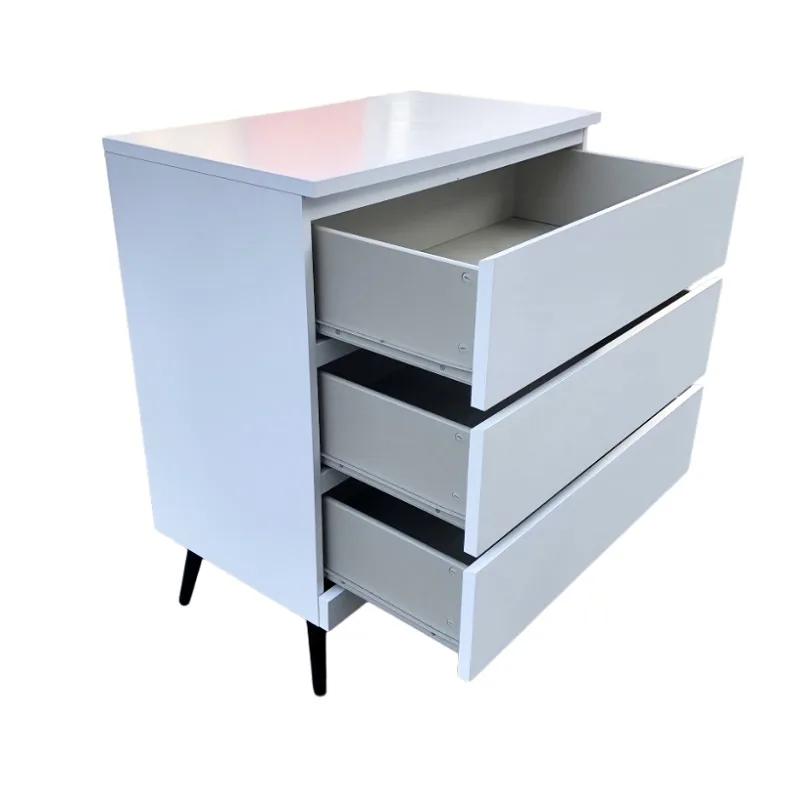MCM-style Black Tapered Steel Leg Chest of Drawers — photo 5