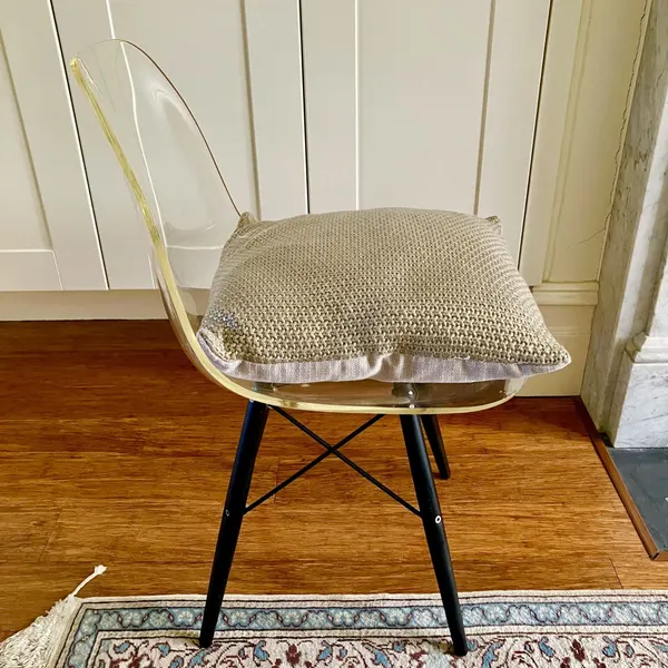 One Replica Eames-style DSW Eiffel Chair Transparent Polycarbonate & Cushion