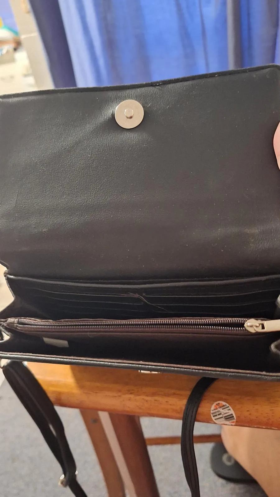 Black faux leather shoulder bag – photo 3