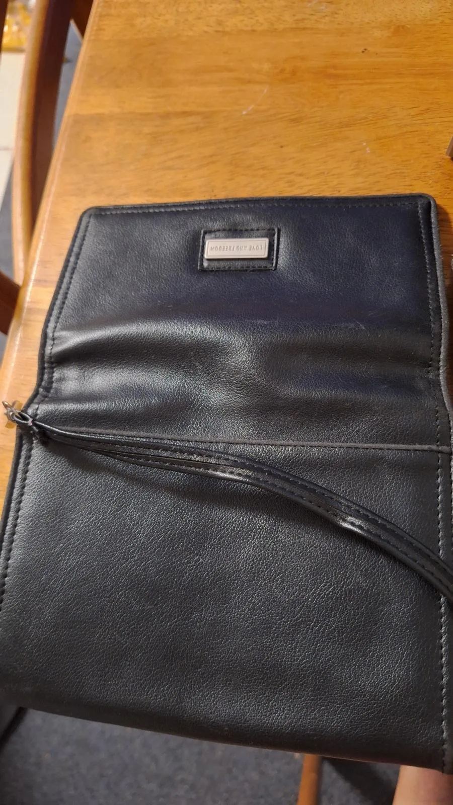 Black faux leather shoulder bag – photo 2