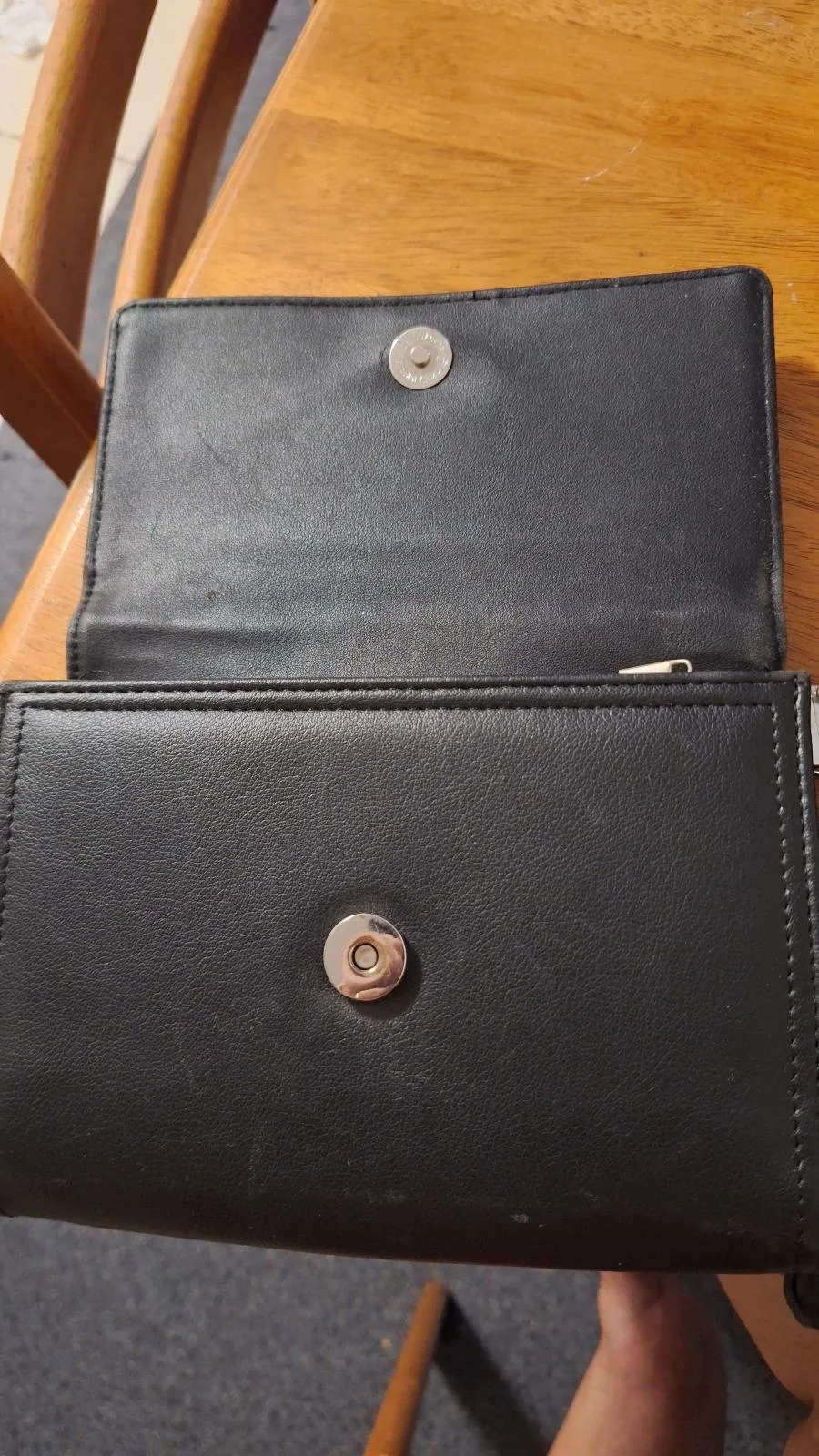 Black faux leather shoulder bag – photo 4