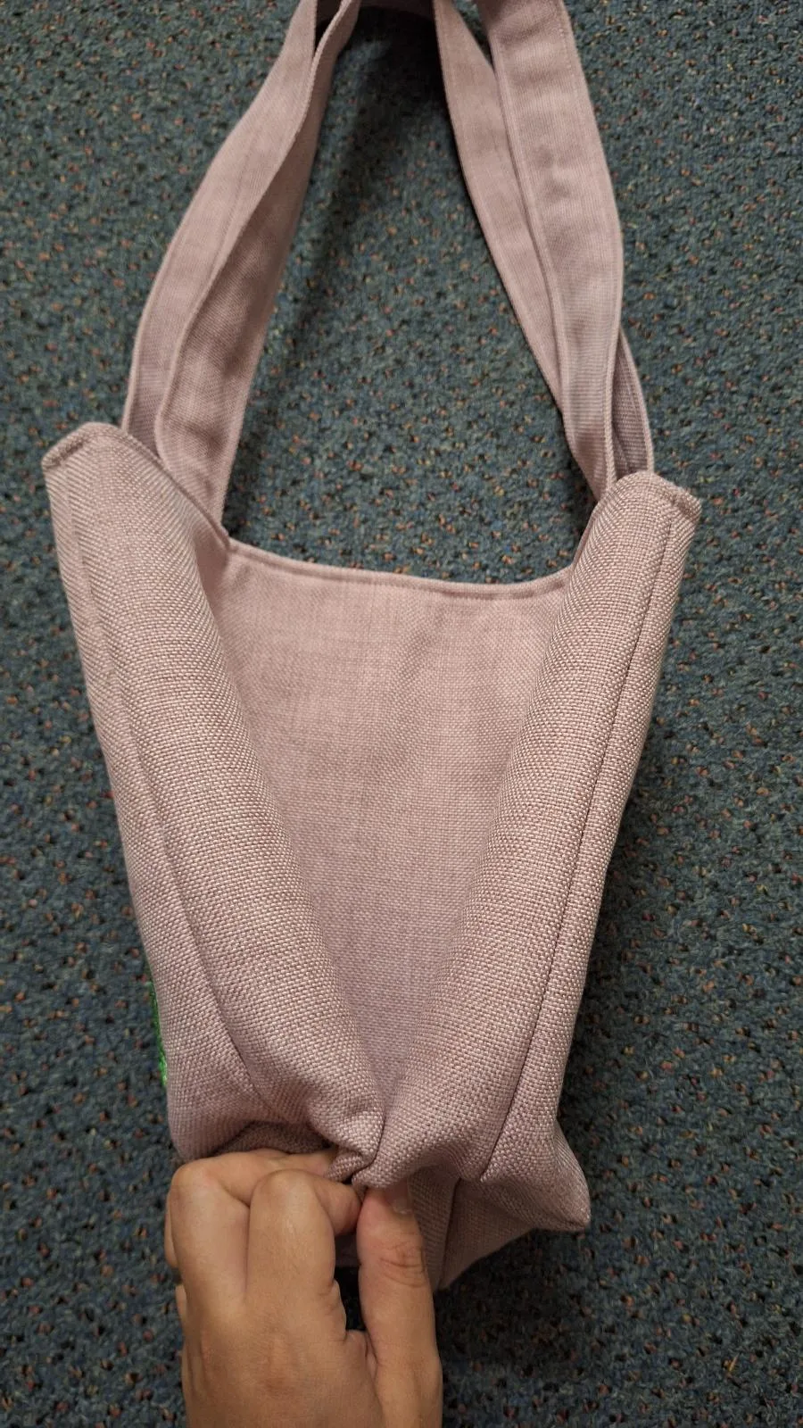 Embroidered tote bag with floral design – photo 4