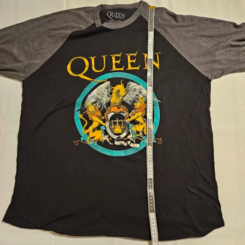 Official Queen Band Crest Logo Raglan Baseball Tee - Size XXL — photo 6