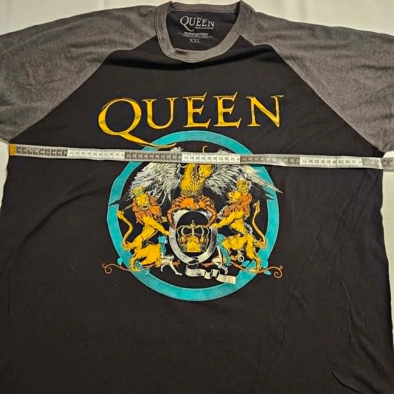 Official Queen Band Crest Logo Raglan Baseball Tee - Size XXL — photo 5
