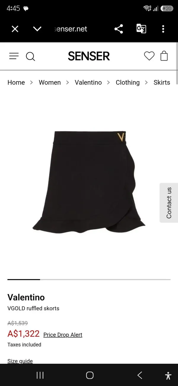 Valentino Black truffle Skirt/shorts – Size S – BNWT