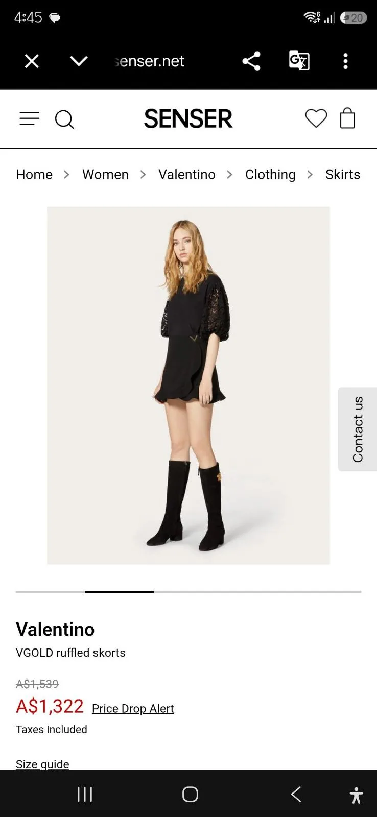 Valentino Black truffle Skirt/shorts – Size S – BNWT – photo 2