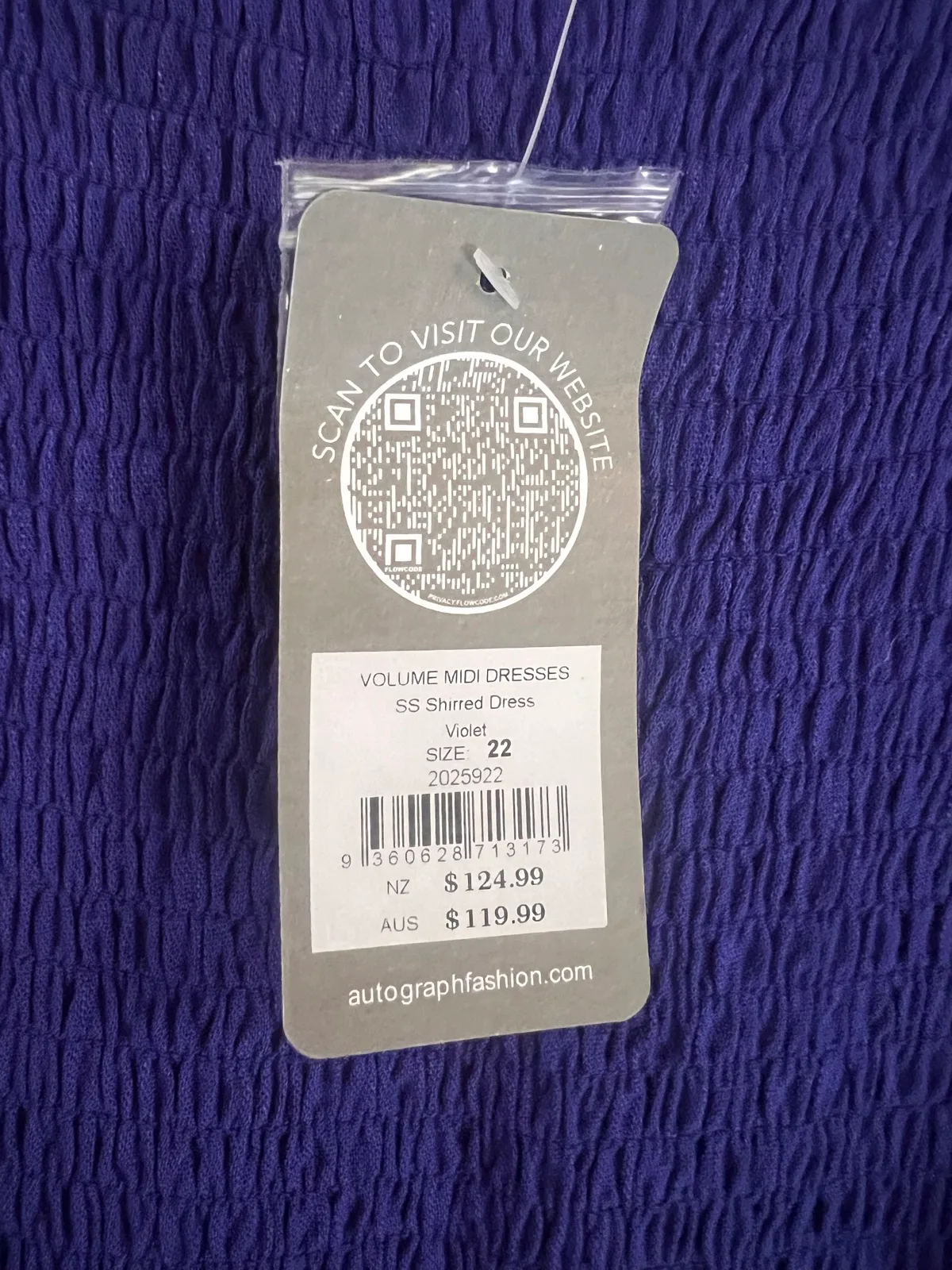 Autograph Size 22 Shirred Short Sleeve Dress — photo 3