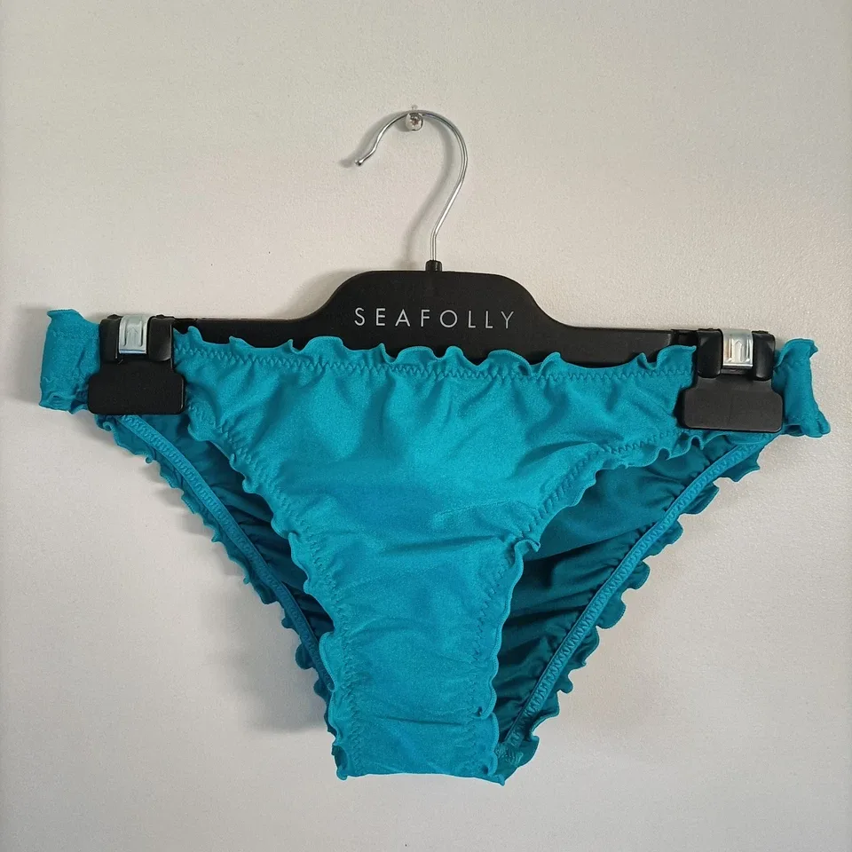 Seafolly Shimmer Mini Hipster Bikini Bottom Eden Teal Size AU 12 NWT RRP $64.95 — photo 2
